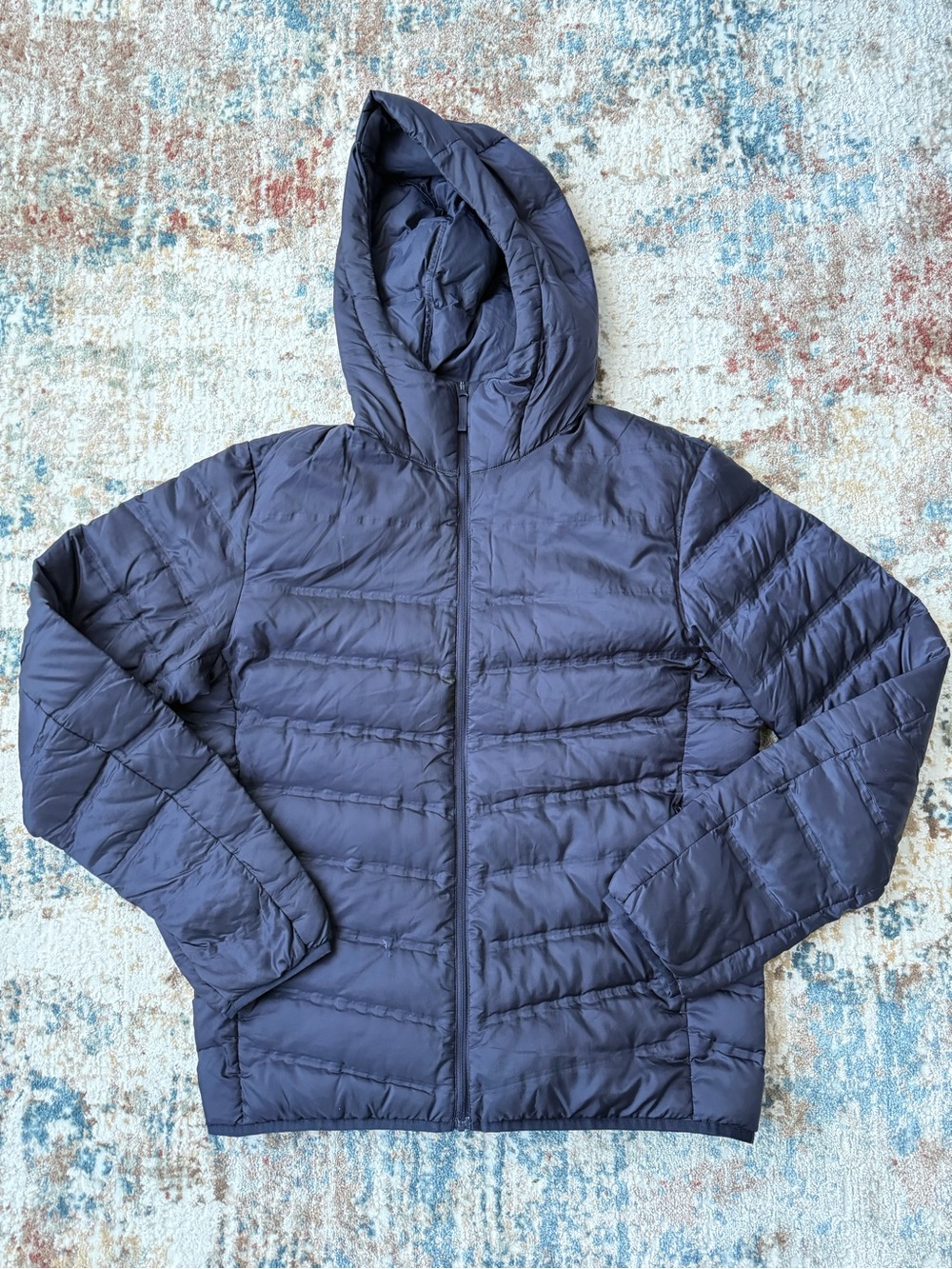 Uniqlo Navy Lightweight Hooded Puffer men Jacket